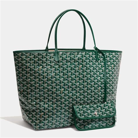 goyard bag green tote|goyard tote bag with zipper.